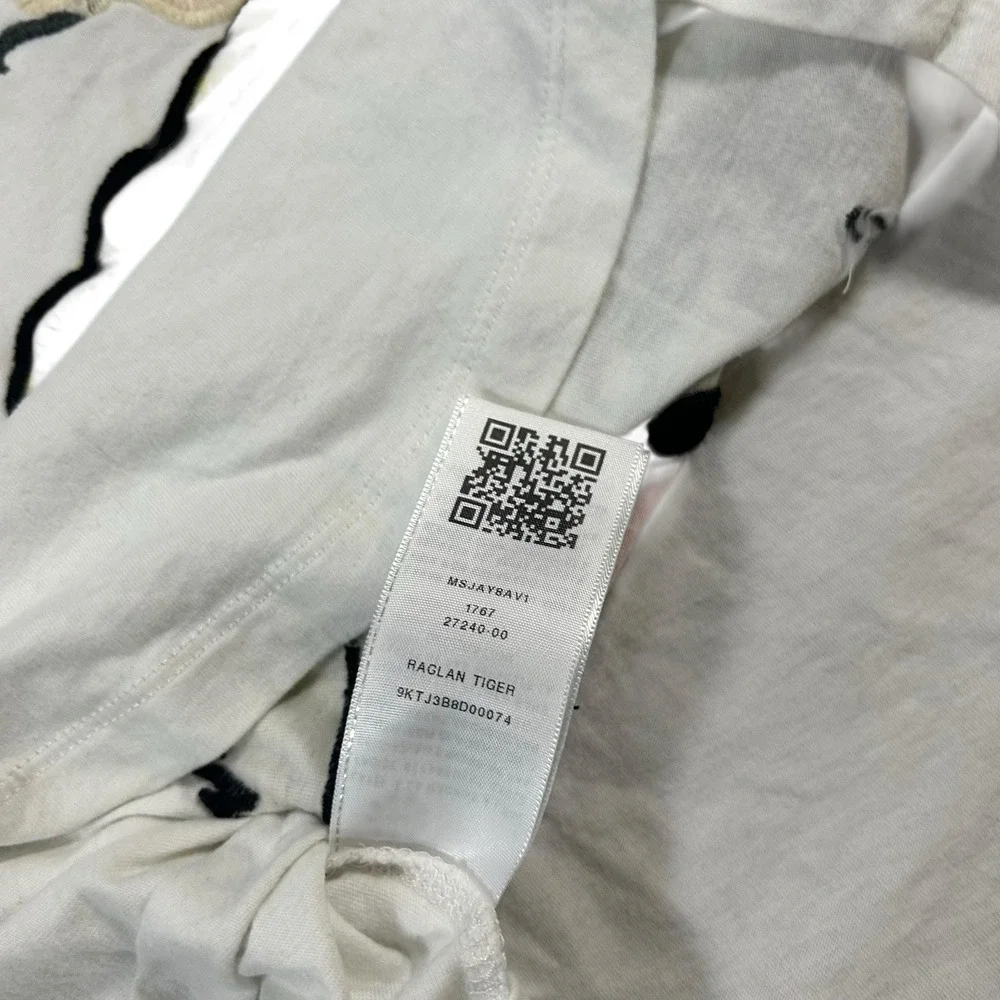 True Religion‎ Y2K Tiger Embroidery Baseball Tee Size Medium Raglan